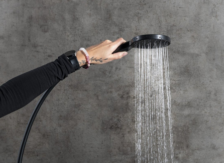 PAX zestaw prysznicowy z baterią dźwigniową, czarny mat