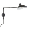 Lampa ścienna CRANE-2W S, 110 cm - loftowy, kinkiet dwuramienny, czarny