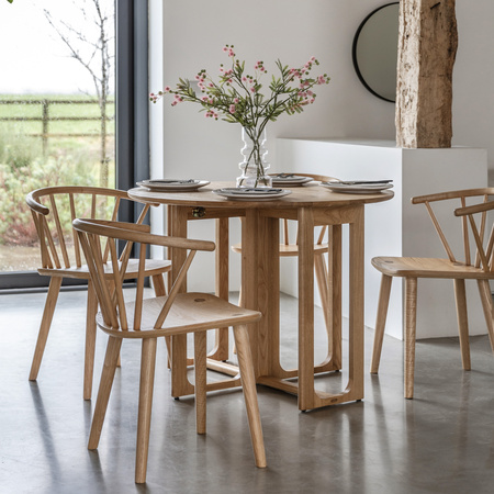 Craft Folding Dining Table Natural 1000x1000x750mm