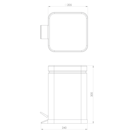 ARGENTA kosz na śmieci 5l, Soft Close , czarny mat