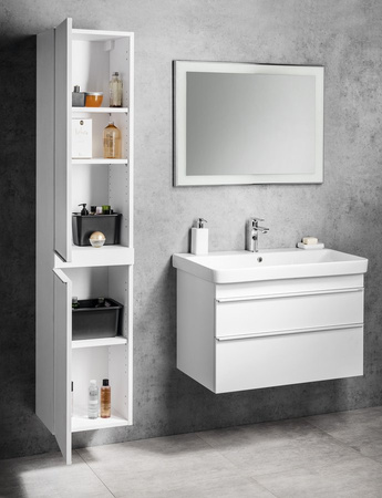 SITIA szafka wysoka 35x172x32cm, 2 drzwiczki, biały mat