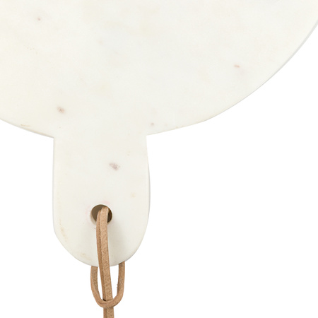 Novi Round Cheese Board White Marble 330x250x15mm