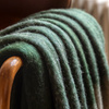 Heritage Check Faux Mohair Throw Green 1300x1700mm