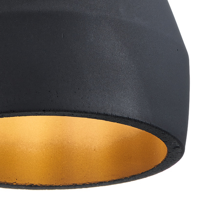 Lampa wisząca CONCRETE 12 cm- czarny beton, drewno