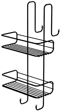 CHROM LINE druciana półka prysznicowa 240x490x220mm, czarny mat