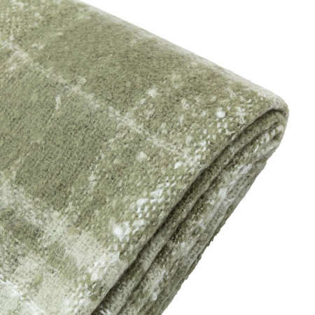 Check Faux Mohair Throw Olive 1300x1800mm
