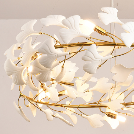 Lampa wisząca BOTANIKA 80cm -złota, G9, regulowana, designerska