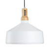 Lampa wisząca NORDIC WOODY biało drewniana 35 cm