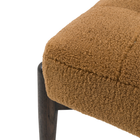 Humber Footstool Ochre Faux Sheepskin