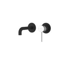 ULTRASAN bateria podtynkowa umywalkowa 2-elementowea, główka 16cm, czarny mat/chrom