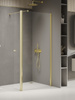 NZ2 Kabina prysznicowa NEW SOLEO LIGHT GOLD walk-in U 80x195 szkło czyste 6mm Active Shield 2.0
