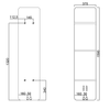 TABELLA grzejnik 370x1590 mm, czarny mat