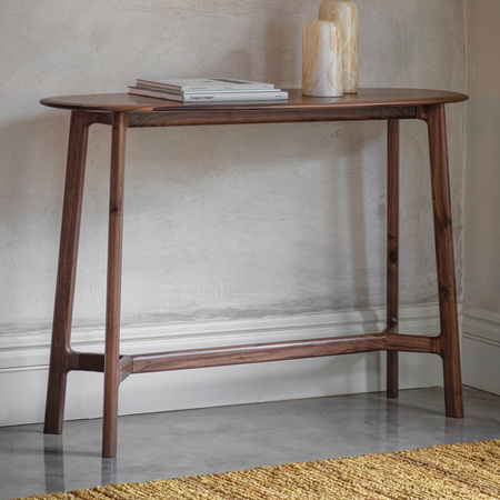 Stolik konsolowy Madrid z drewna orzechowego 1200 x 400 x 800 mm