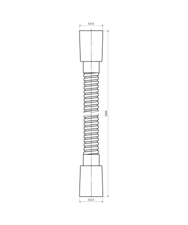 wąż prysznicowy, 125 cm, miedź szczotkowana