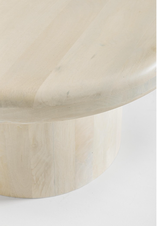Stolik kawowy BIZZOTTO LOPEZ Ø75 naturalny – drewno mango, nowoczesny design