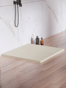 Brodzik NEX konglomeratowy kwadratowy 80x80x3,5 beż struktura