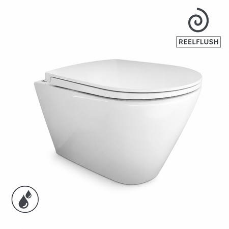 RESORT REEL Miska WC podwiesz. Rimless ze spłukiwaniem wirowym biały połysk