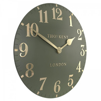Arabic Wall Clock Lichen Green 20in