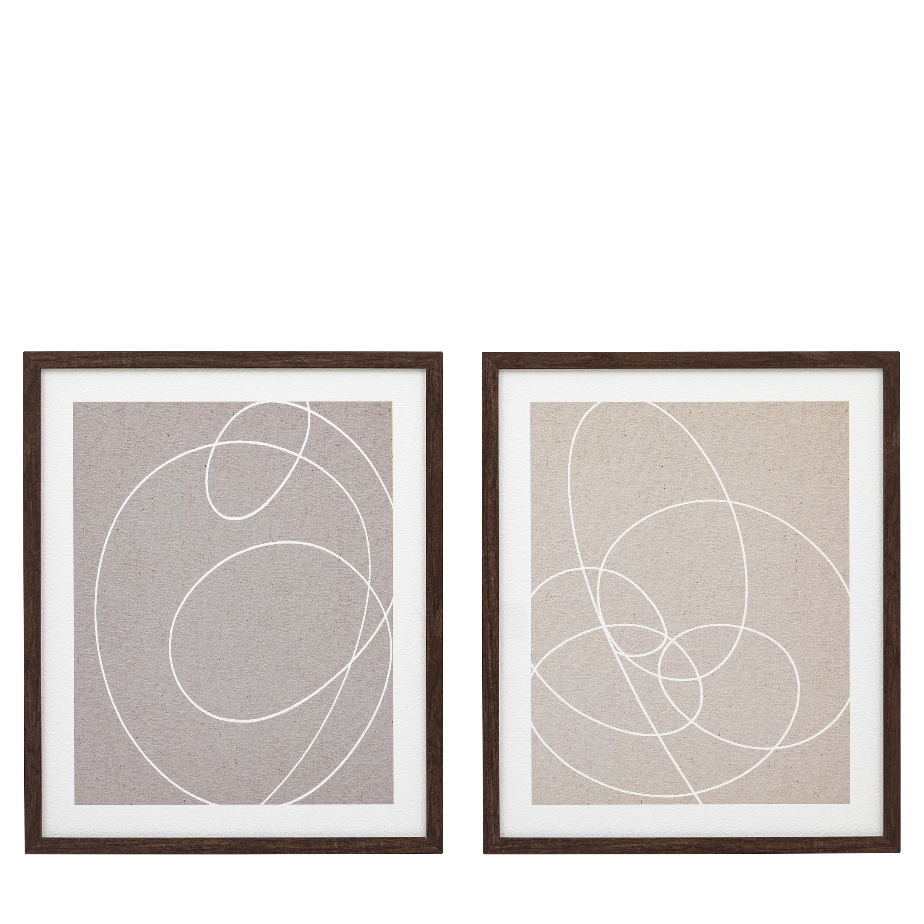 Obraz w ramie „Continuation” – naturalny, 50 × 3 × 60 cm, zestaw 2 szt.