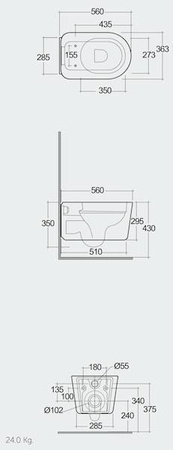 VALET Deska WC  W/O biały połysk