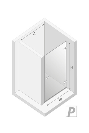 Drzwi wnękowe OXIA 1D P 100x200 szkło czyste 8mm Active Shield 2.0