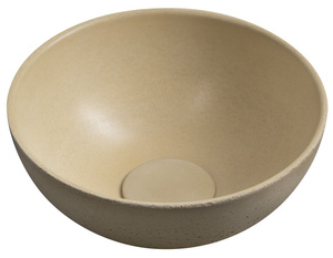 MINOR umywalka betonowa nablatowa, średnica 26cm, żółty mat