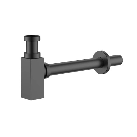 Syfon umywalkowy butelkowy, gun metal