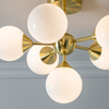 Oscar 6 Ceiling Light Brushed Gold