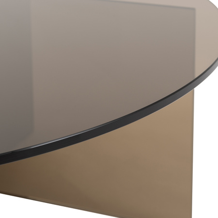 Parioli Glass Coffee Table Charcoal 900x900x325mm