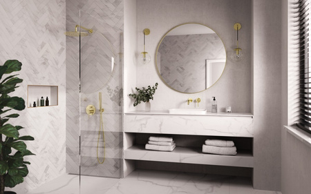 FLUSSO ZESTAW PRYSZNICOWY + BATERIA UMYWALKOWA PODTYNKOWA