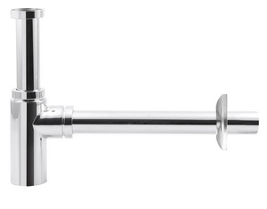 Syfon umywalkowy 5/4", odpływ 32mm, okrągły, chrom