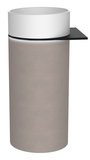 OASIS Umywalka ceramiczna wolnostojąca 40x89x48cm, półka ścienna, biała/beton pearl grey