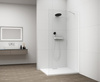 ESCA WHITE MATT jednoczęściowa kabina przysznicowa Walk-In, montaż przy ścianie, szkło czyste, 1300 mm
