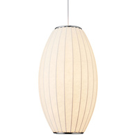 Lampa wisząca SILK BARREL biała 60 cm - nowoczesna i minimalistyczna