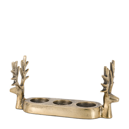 Stag Gold Trio Tealight Holder 250x95x120mm