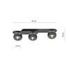 PLAZA 3 BLACK/STRIPE