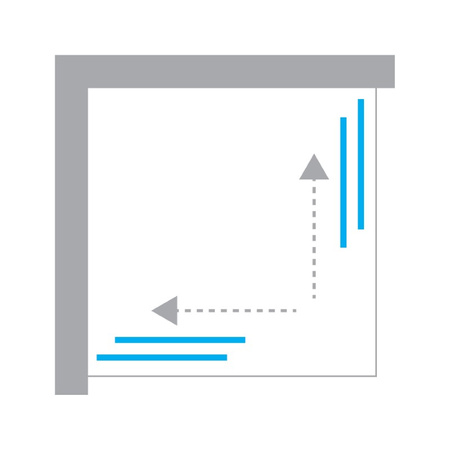 NZ4 Kabina prysznicowa PRIME GUNMETAL BRUSHED 2D prostokątna 70x110x200 szkło czyste 6mm Active Shield 2.0