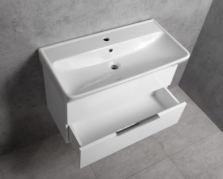 NEON szafka z umywalką ceramiczną 80x41,5 cm, biały