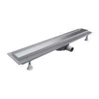 LOWFIX pryszn. odpływ liniowy z maskownicą do wklejenia płytek, 90 cm, srebrny półmat