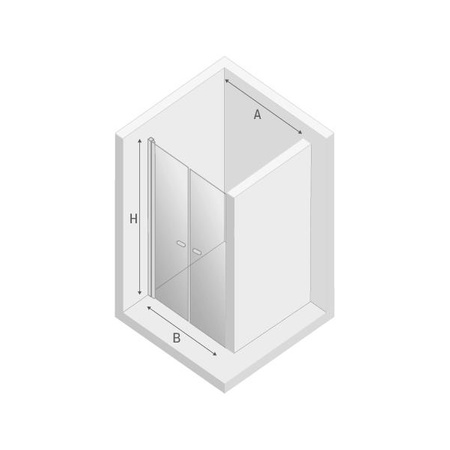 DRZWI WNĘKOWE NEW SOLEO BLACK  U 120x195 CZYSTE 6mm ACTIVE SHIELD