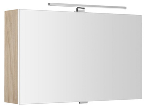 CLOE szafka z lustrem z oświetleniem LED, 80x50x18cm, wiąz Bardini