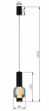 6224-0110 Lampa wisząca jedynka RONDA