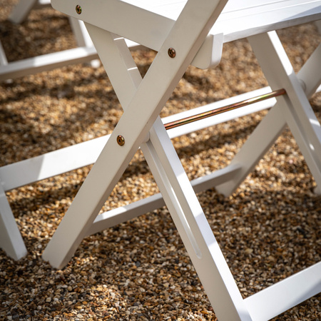 Lindos White Folding Dining Set