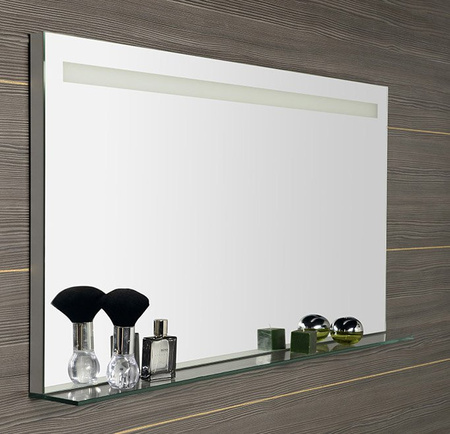 BRETO lustro z oświetleniem LED i półką 120x60,8cm