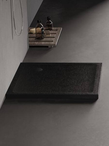 Brodzik MILD STONE akrylowy kwadratowy 100x100x11,5 czarny