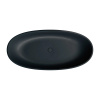 SHELL M+ wanna wolnostojąca z przelewem, 160 x 75 cm, black lava mat