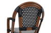 Krzesło ogrodowe CAFE PARIS ARM brązowe rattan