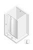 Drzwi wnękowe OXIA NICKEL BRUSHED  1D L 80x200 szkło czyste 8mm Active Shield 2.0