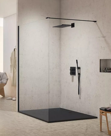 KABINA NEW MODUS BLACK WALK-IN U 70x200 CZYSTE 8mm ACTIVE SHIELD