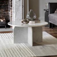 Amalfi Coffee Table White 800x800x400mm